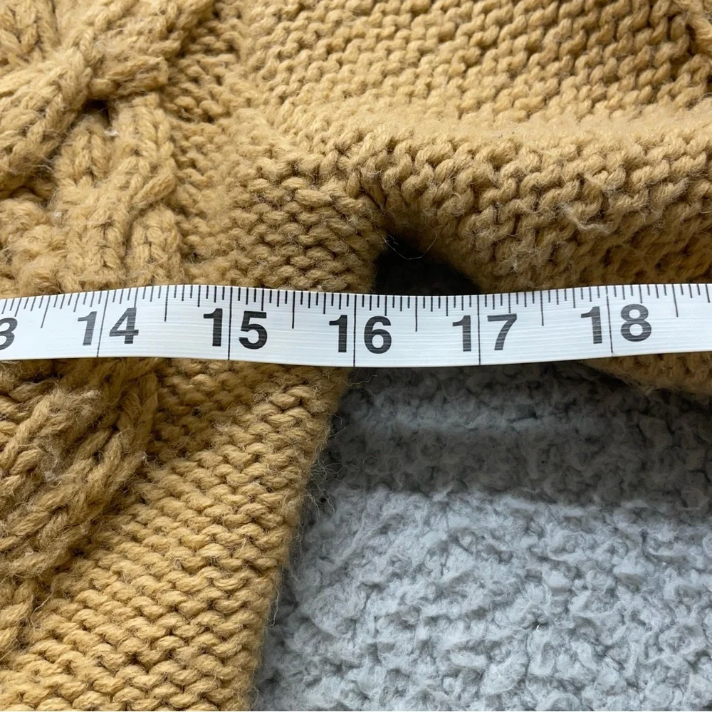 Anthropologi Moth Cardigan Womens Small Tan chucky Knit Sweater Button Comfy Y2k